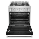 KitchenAid® 30'' Smart Commercial-Style Gas Range with 4 Burners KFGC500JBK