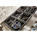 KitchenAid® 48'' Smart Commercial-Style Gas Range with Griddle KFGC558JMB