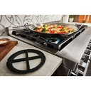 KitchenAid® 48'' Smart Commercial-Style Gas Range with Griddle KFGC558JMB