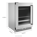 Kitchenaid® 24 Beverage Center with Glass Door and Metal-Front Racks KUBL314KSS