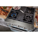 KitchenAid® 30'' Smart Commercial-Style Dual Fuel Range with 4 Burners KFDC500JMB