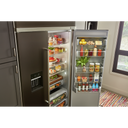 Kitchenaid® 24 Undercounter Refrigerator with Glass Door and Shelves with Metallic Accents and PrintShield™ Finish KURR314KBS