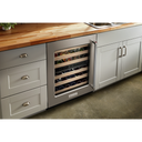 Kitchenaid® 24 Undercounter Wine Cellar with Glass Door and Wood-Front Racks KUWL214KSB