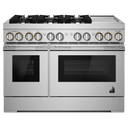 Jennair® RISE™ 48" Dual-Fuel Professional-Style Range with Chrome-Infused Griddle and Steam Assist JDSP548HL