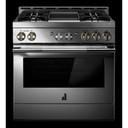 Jennair® 36" RISE™ Gas Professional-Style Range with Chrome-Infused Griddle JGRP536HL