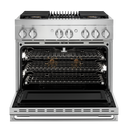 Jennair® NOIR™ 36 Dual-Fuel Professional Range with Gas Grill JDRP636HM