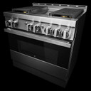Jennair® 36" NOIR™ Gas Professional-Style Range with Chrome-Infused Griddle JGRP536HM