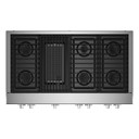 Jennair® 48" NOIR™ Gas Professional-Style Rangetop with Gas Grill JGCP648HM