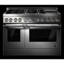 Jennair® 48" RISE™ Gas Professional-Style Range with Chrome-Infused Griddle JGRP548HL