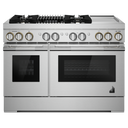 Jennair® RISE™ 48" Dual-Fuel Professional Range with Chrome-Infused Griddle and Gas Grill JDRP748HL