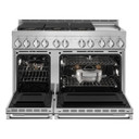 Jennair® 48" NOIR™ Gas Professional-Style Range with Chrome-Infused Griddle JGRP548HM Jennair® 48" NOIR™ Gas Professional-Style Range with Chrome-Infused Griddle JGRP548HM