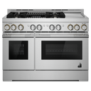 Jennair® RISE™ 48 Gas Professional-Style Range with Chrome-Infused Griddle and Grill JGRP748HL