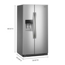 Whirlpool® 36-inch Full Depth Side-by-Side Refrigerator with TruCool™ System WRSF5536RZ