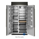 Kitchenaid® 25.5 Cu. Ft. 42" Built-In Side-by-Side Refrigerator with Platinum Interior KBSN742SBE