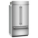 Kitchenaid® 24.2 Cu. Ft. 42"" Built-In French Door Bottom Mount Refrigerator with Platinum Interior KBFN542SPS