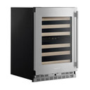 Kitchenaid® 24" Undercounter Wine Cellar with Full-Extension Wood-Front Racks KUWL524SPS