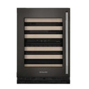 Kitchenaid® 24" Undercounter Wine Cellar with Full-Extension Wood-Front Racks KUWL524SBE