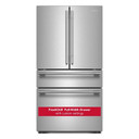 Kitchenaid® 30 cu. ft. French Door Refrigerator with Interior Water and Ice and FreshChill™ Full-Width Refrigerated Drawer KRMF336SPS