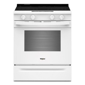 Whirlpool® 30-inch Electric Smart Range with Air Cooking Technology and Steam Clean YWSES4530TW