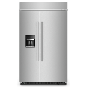 Kitchenaid® 29.4 Cu. Ft. 48" Built-In Side-by-Side Refrigerator with Ice and Water Dispenser KBSD708MPS