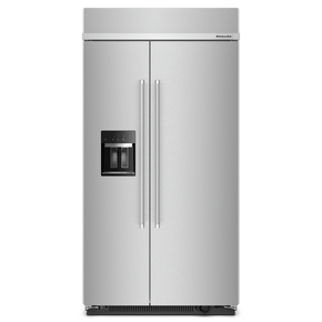 Kitchenaid® 25.1 Cu. Ft. 42" Built-In Side-by-Side Refrigerator with Ice and Water Dispenser KBSD702MPS