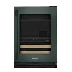 Kitchenaid® 24" Beverage Center with Glass Door and Wood-Front Racks KUBR524SJP