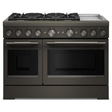 Kitchenaid® 48-Inch 6 Burner Commercial-Style Dual Fuel Range with Griddle KFDD948SBE