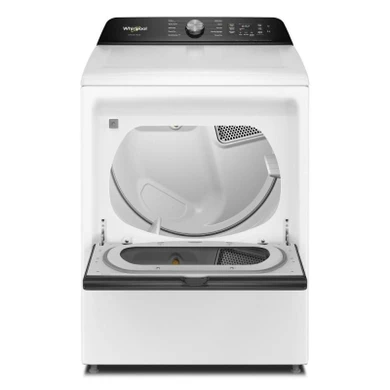 Whirlpool® 7.5 cu. ft. Smart Electric Top Load Dryer with Steam Iron and AI Dry YWED8509TW
