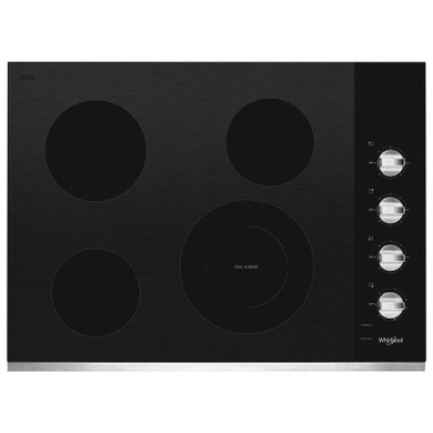 Whirlpool® 30-inch Electric Ceramic Glass Cooktop with Dual Radiant Element WCE55US0HS