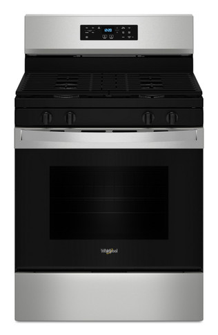 Whirlpool® Cuisinière au gaz autonettoyante avec mode sans préchauffage de 30 po WFGS3530RS