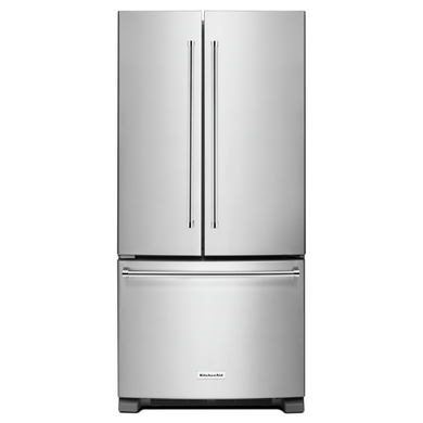 Kitchenaid® 22 Cu. Ft. 33-Inch Width Standard Depth French Door Refrigerator with Interior Dispenser KRFF302ESS