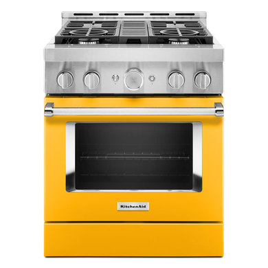 Cuisinière commerciale intelligente au gaz KitchenAid®, 4 brûleurs, 30 po KFGC500JYP