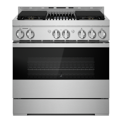 Jennair® NOIR™ 36 Gas Professional-Style Range with Grill JGRP636HM