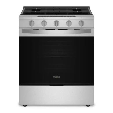 Whirlpool® 30-inch Smart Slide In Gas Range with True Convection, No Preheat Air Fry, Steam/Self Clean and High Speed Preheat WSGS7530RZ