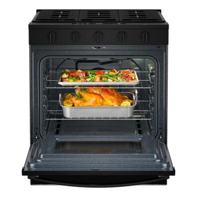 Whirlpool® 30-inch Gas Range with Air Cooking Technology WSGS5030SB
