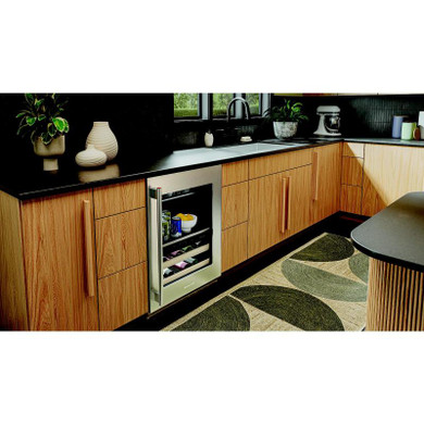 Kitchenaid® 24" Beverage Center with Glass Door and Wood-Front Racks KUBR524SPS