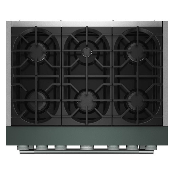 KitchenAid® 36-Inch 6 Burner Commercial-Style Dual Fuel Range with No Preheat Air Fry Mode KFDS936SJP