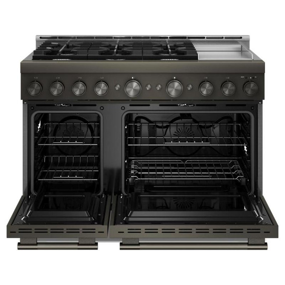 KitchenAid® 48-Inch 6 Burner Commercial-Style Gas Range with Griddle KFGD948SBE