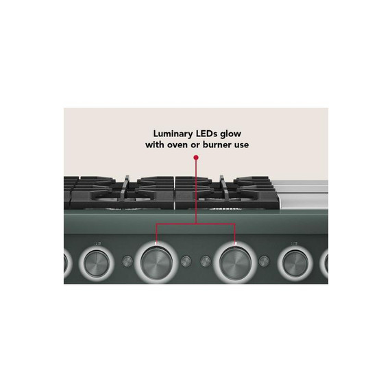 Kitchenaid® 48-Inch 6 Burner Commercial-Style Dual Fuel Range with Griddle KFDD948SJP