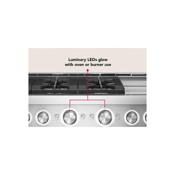 KitchenAid® 48-Inch 6 Burner Commercial-Style Gas Range with Griddle KFGD948SSS