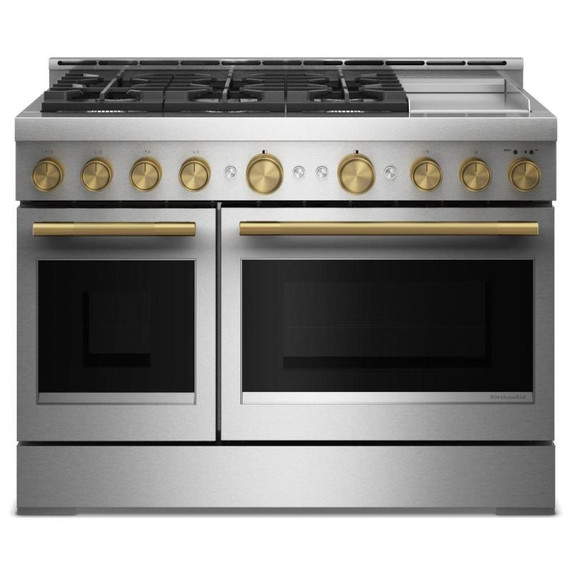 KitchenAid® 48-Inch 6 Burner Commercial-Style Gas Range with Griddle KFGD948SSS