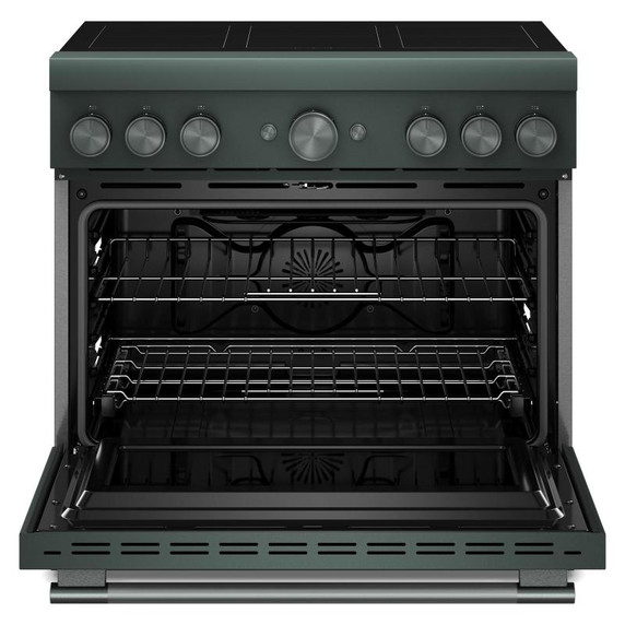 Kitchenaid® 36-Inch 6-Element Induction Freestanding Commercial-Style Range with Air Fry KFIS936SJP