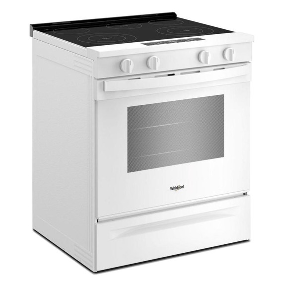Whirlpool® 30-inch Electric Smart Range with Air Cooking Technology and Steam Clean YWSES4530TW