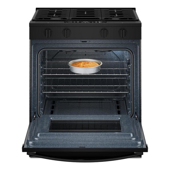 Whirlpool® 30-inch Gas Smart Range with No Preheat Mode and Steam Clean WSGS3330TB