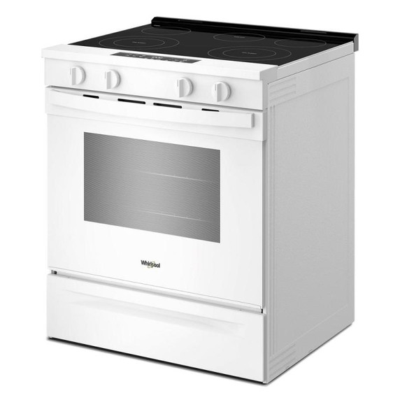 Whirlpool® 30-inch Electric Smart Range with No Preheat Mode and Steam Clean YWSES3330TW