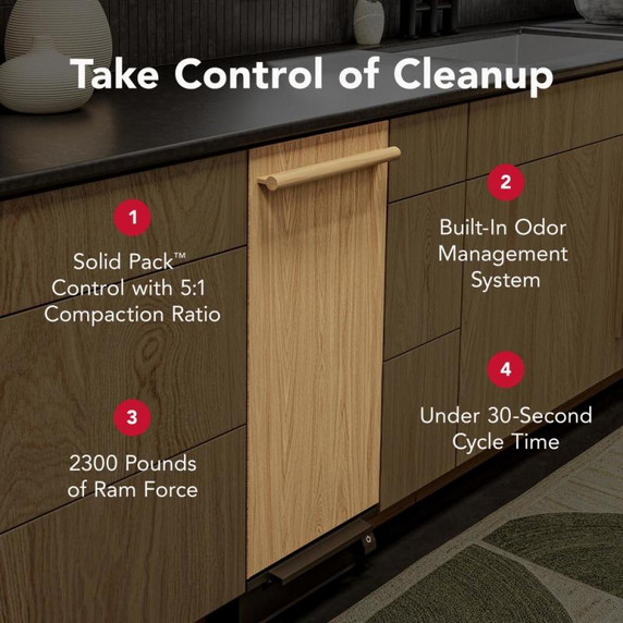 KitchenAid 15 in. Built-In Trash Compactor with Built-In Odor Management System KTTP515TPA