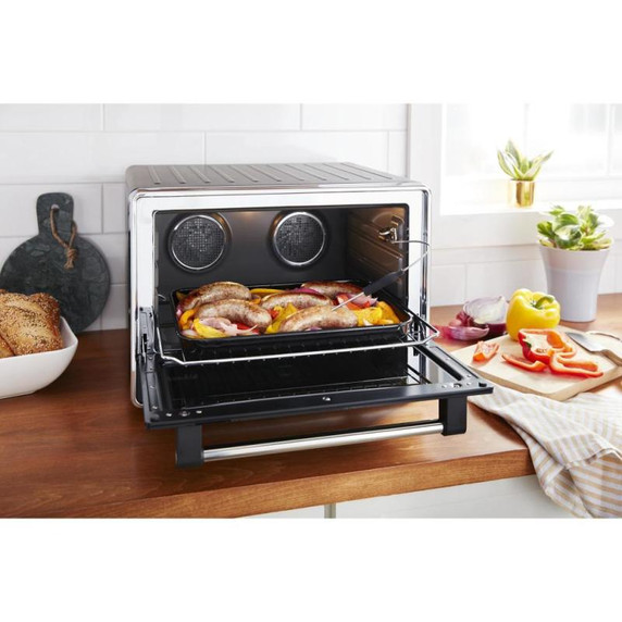 Kitchenaid® Dual Convection Countertop Oven with Air Fry and Temperature Probe KCO224BM