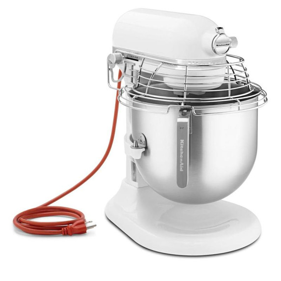 Kitchenaid® NSF Certified® Commercial Series 8-Qt Bowl Lift Stand Mixer with Stainless Steel Bowl Guard KSMC895WH