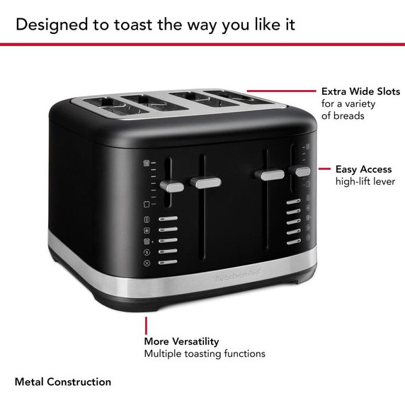 Kitchenaid® 4 Slice Toaster KMT4109BM