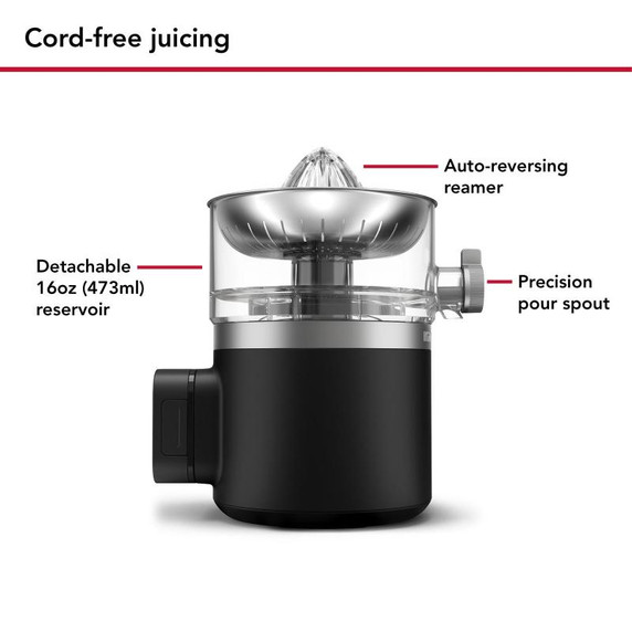 KitchenAid Go™ Cordless Citrus Juicer - battery included KCJR161BM